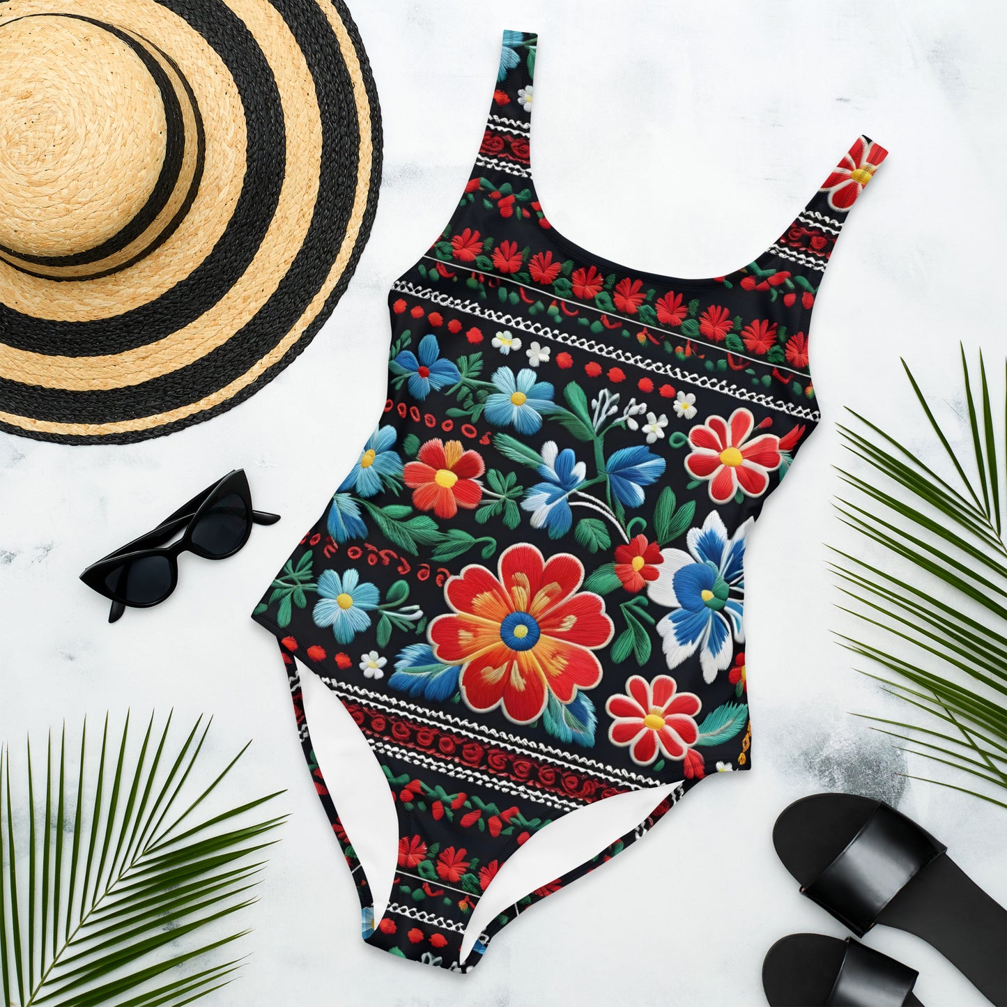 Positive Floral 1PC Swimsuit