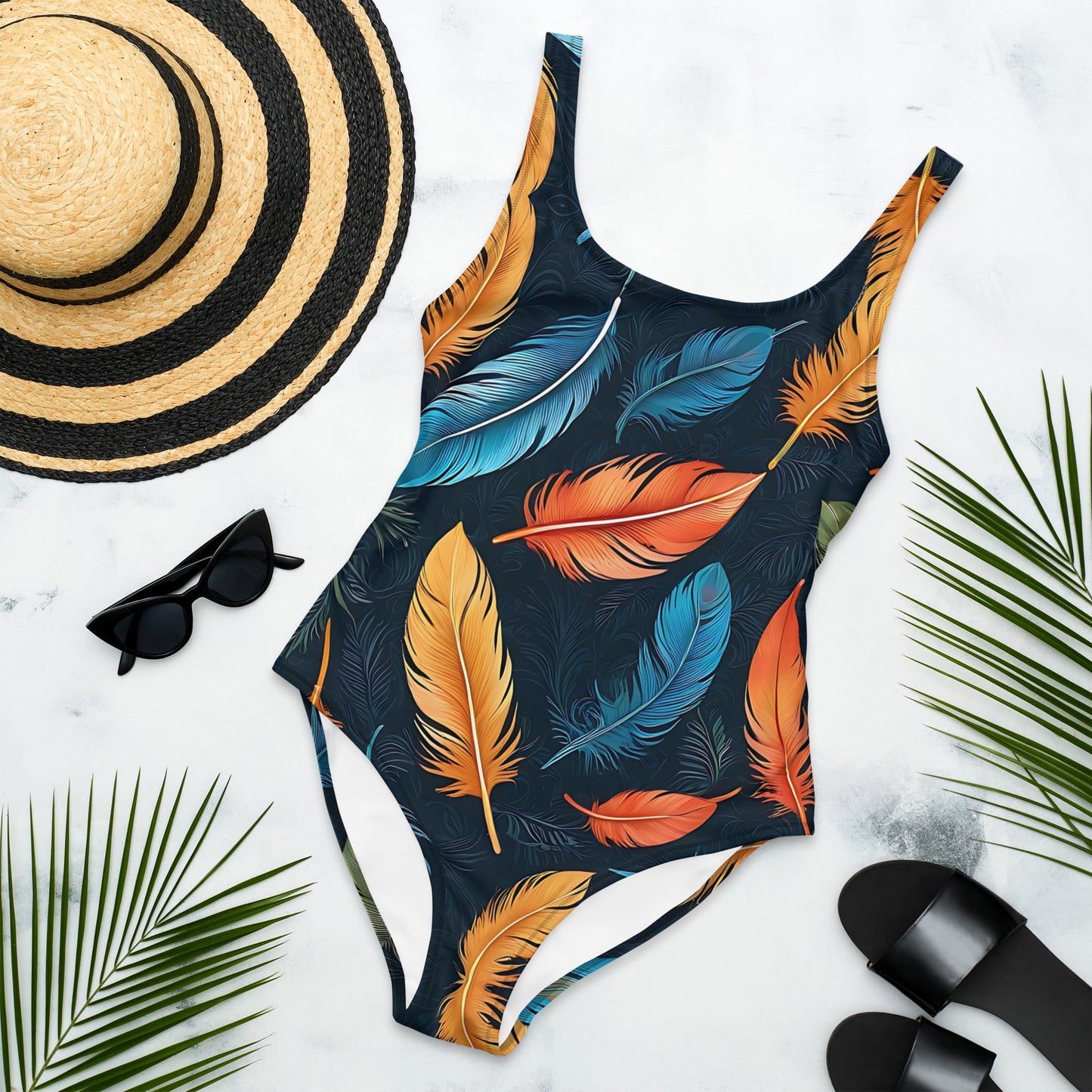 Colorfuf Feathers 1PC Swimsuit