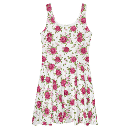 Pink Roses Floral Dress