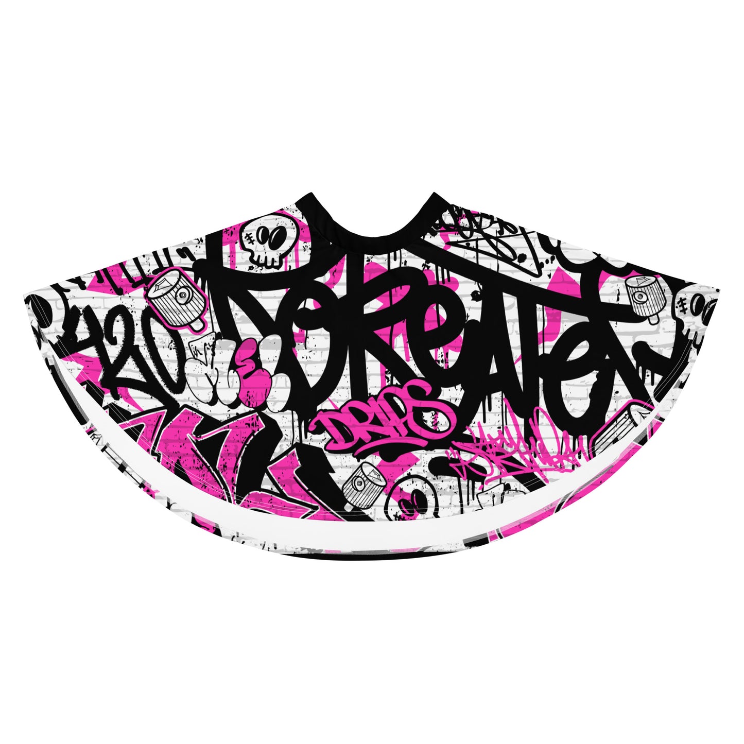 Pink Graffiti Art Skirt