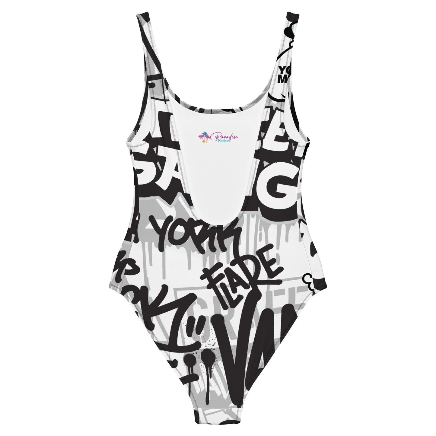 Black and White Graffiti Art 1PC Swimsuit