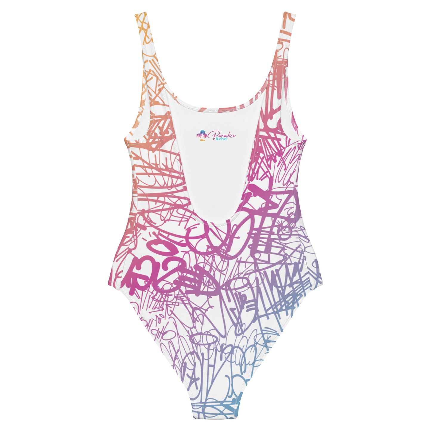 Positive Colorful Graffiti Art 1PC Swimsuit