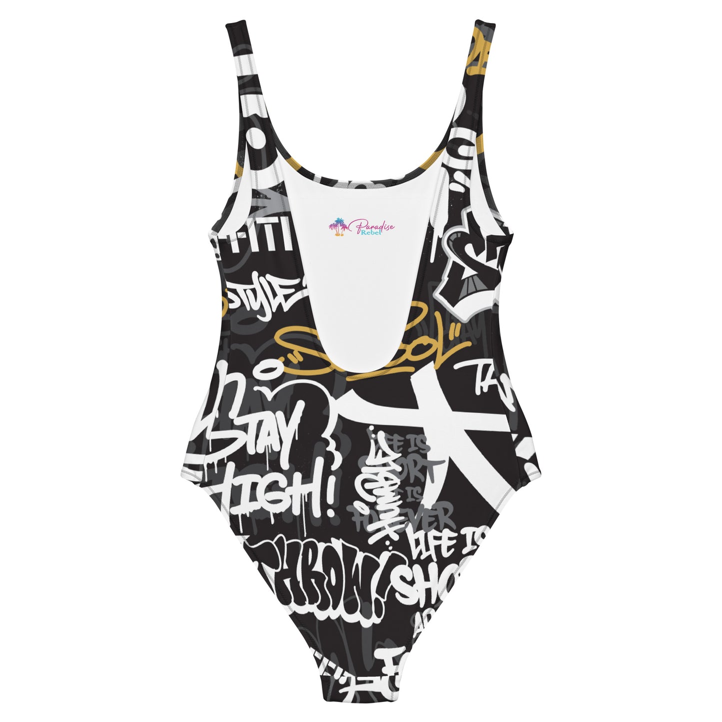 Captions Graffiti Art  1PC Swimsuit