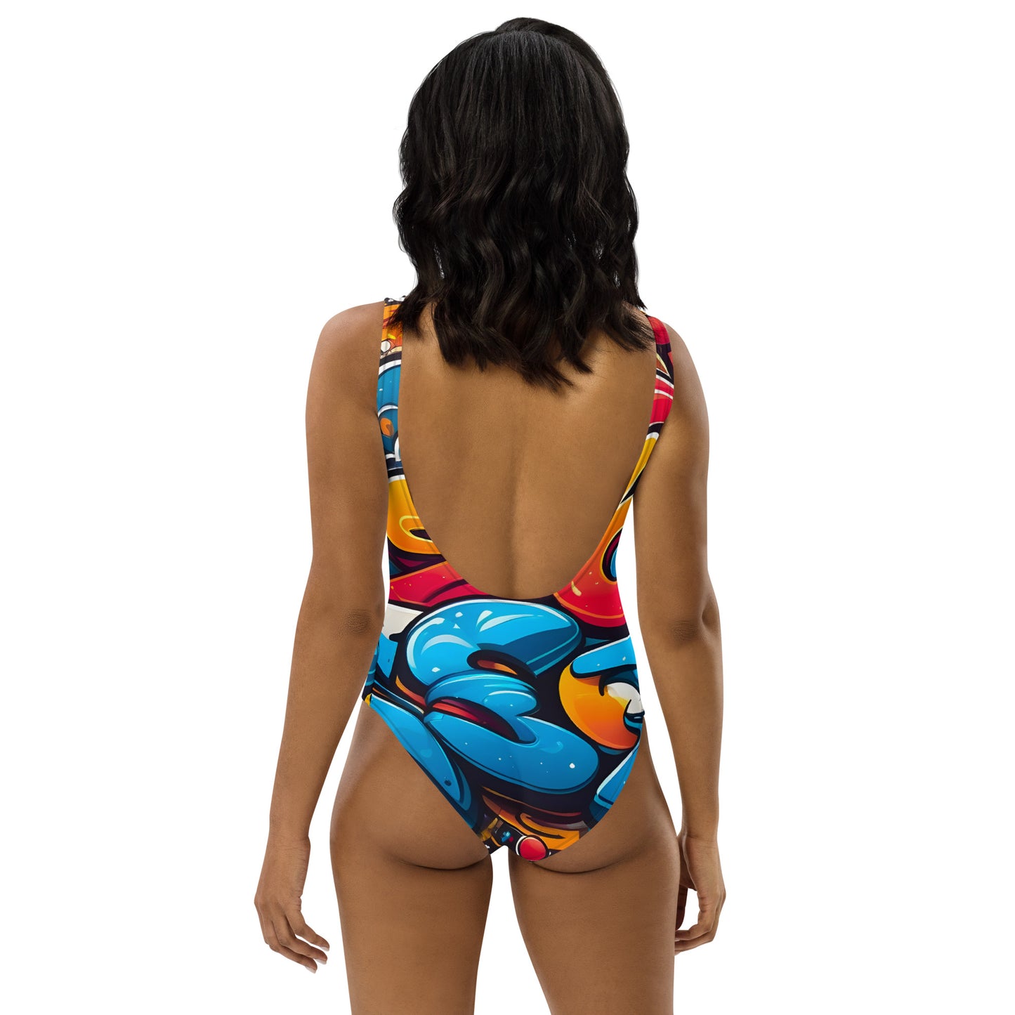 Cute Graffiti 1PC Swimsuit