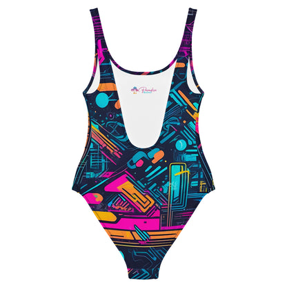 Cyber Graffiti 1PC Swimsuit