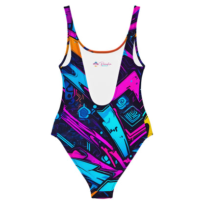 Lightning Graffiti Art 1PC Swimsuit