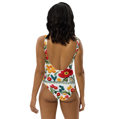 Happy Floral 1PC Swimsuit