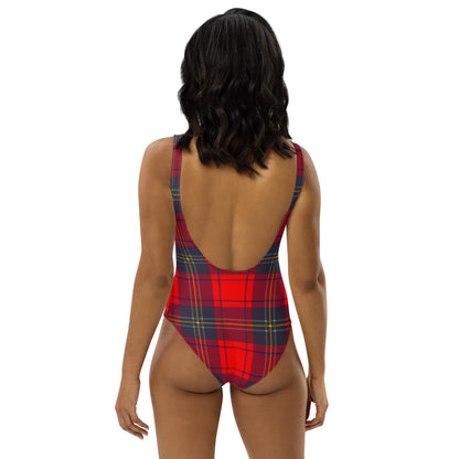 Red Plaid 1PC Swimsuit