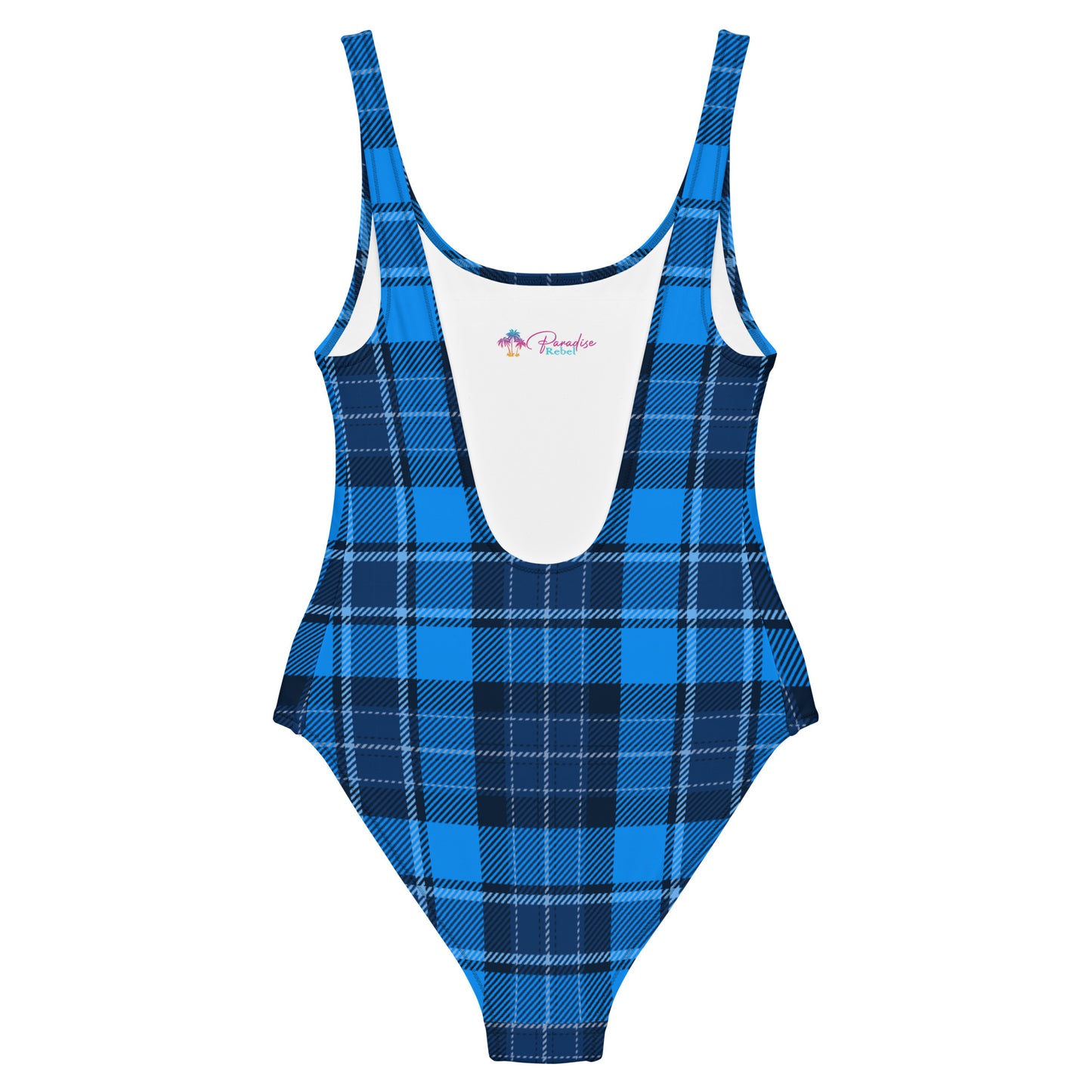 Blue Plaid 1PC Swimsuit