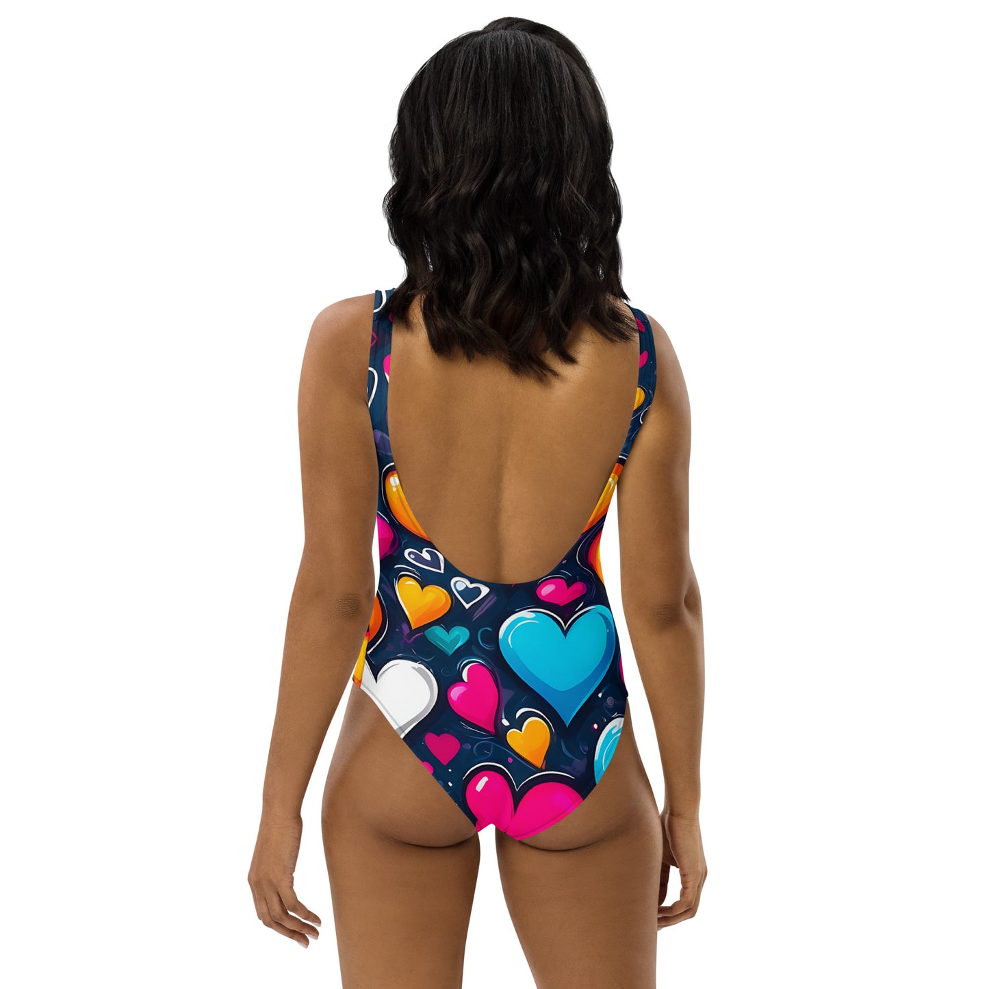 Colorful Hearts 1PC Swimsuit