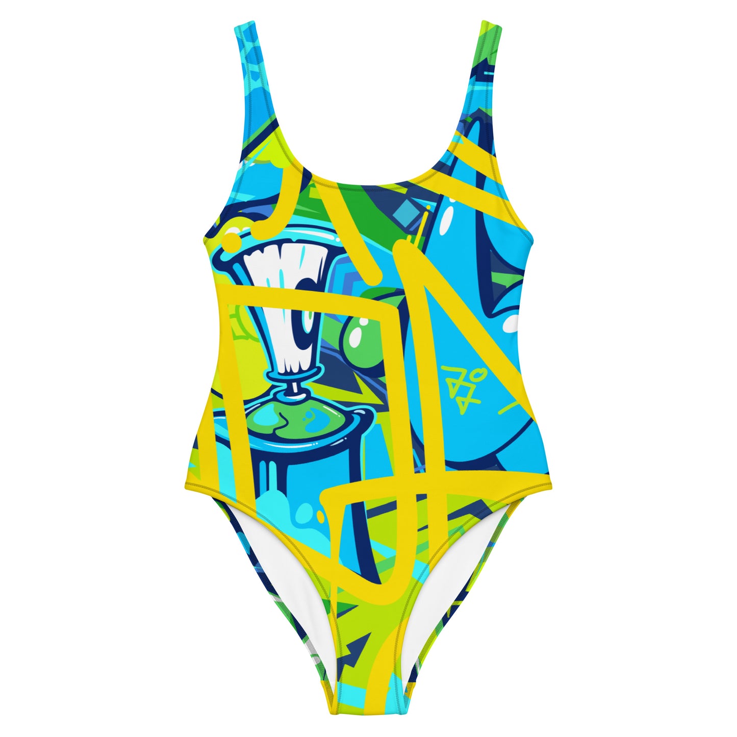 Bright Graffiti Art 1PC Swimsuit