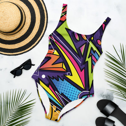 Comic Graffiti 1PC Swimsuit