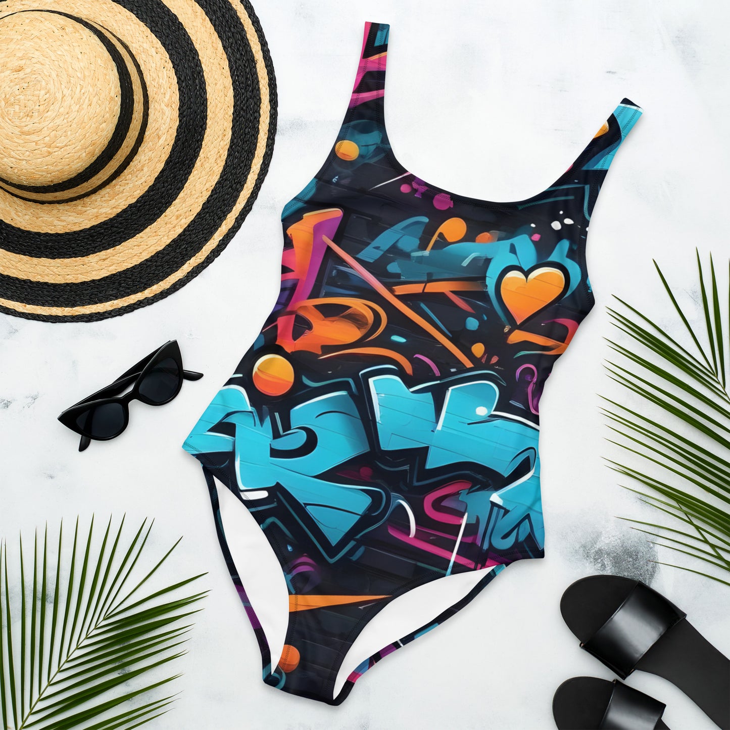 Bad Neighborhood Graffiti Art 1PC Swimsuit