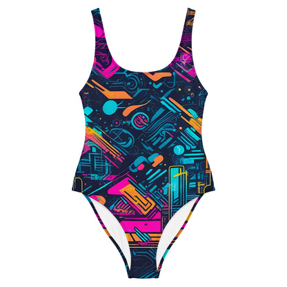 Cyber Graffiti 1PC Swimsuit