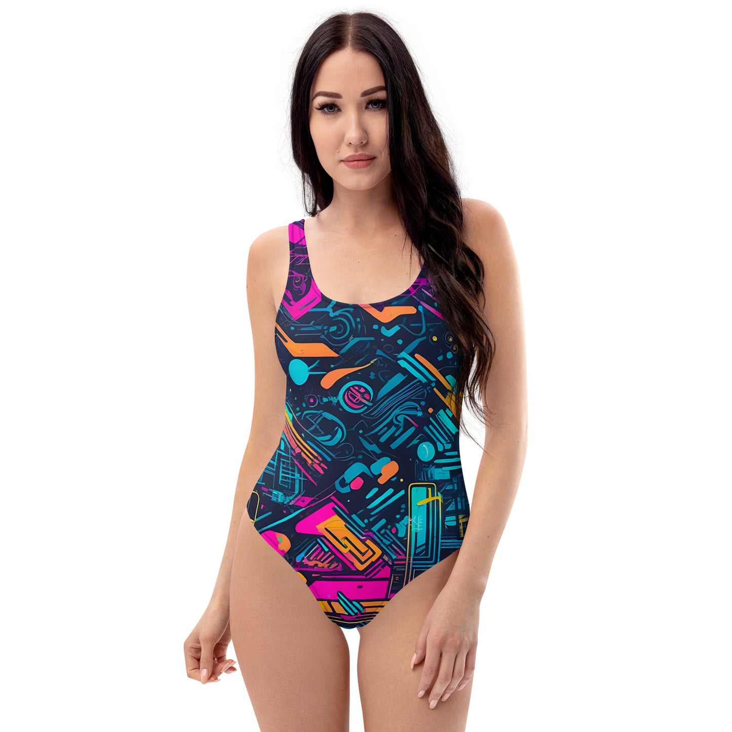 Cyber Graffiti 1PC Swimsuit