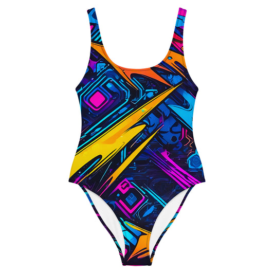 Lightning Graffiti Art 1PC Swimsuit