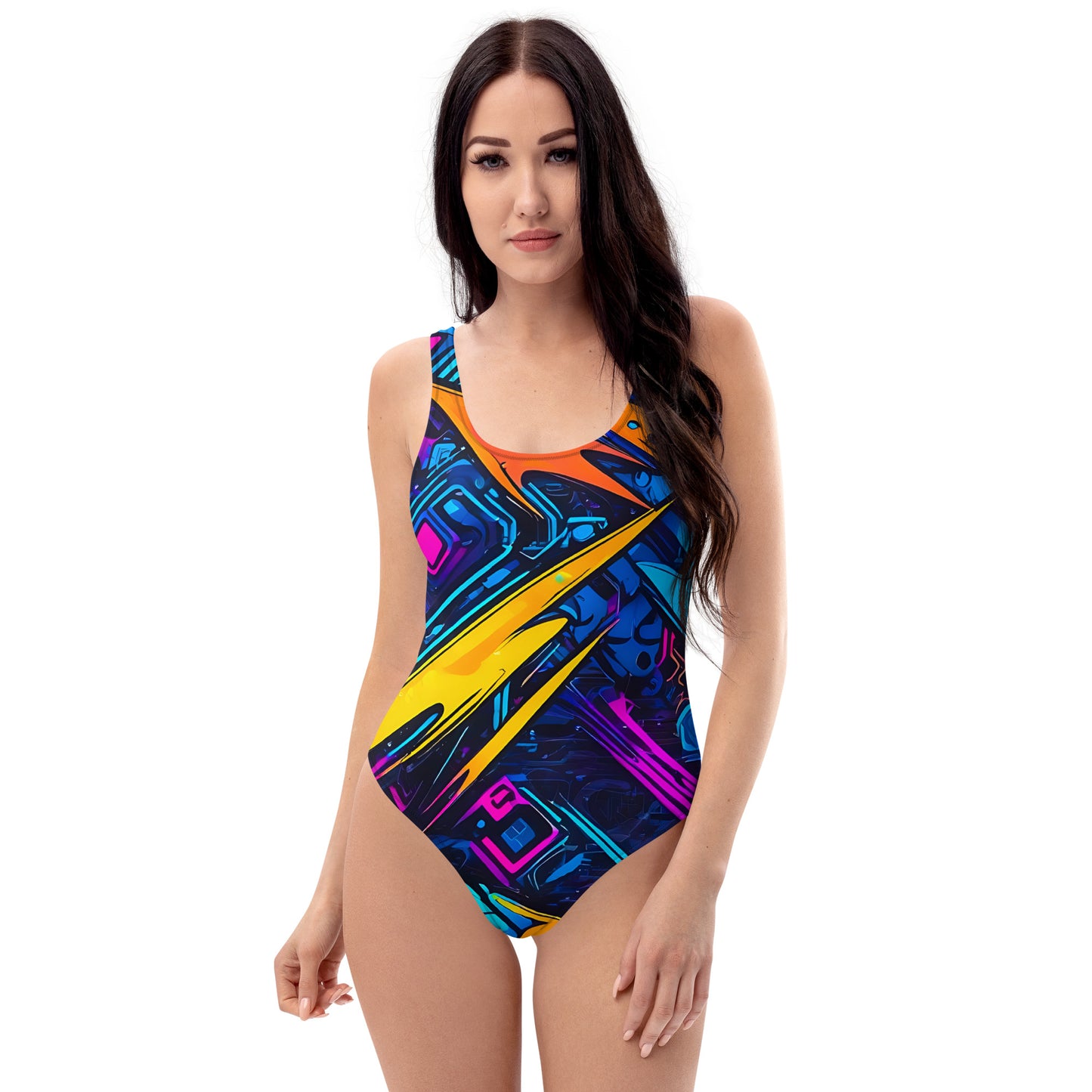 Lightning Graffiti Art 1PC Swimsuit