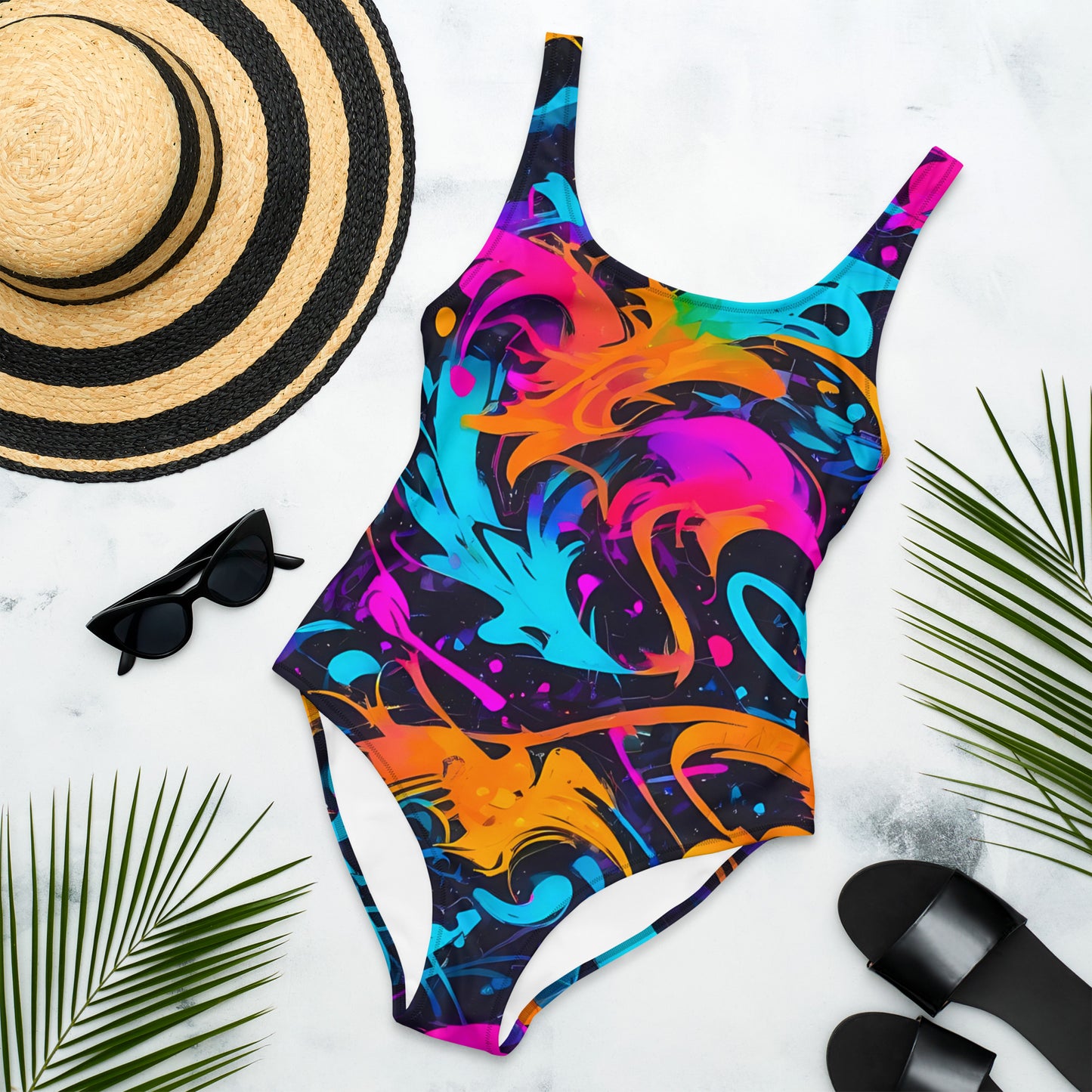 Colors in Graffiti 1PC Swimsuit