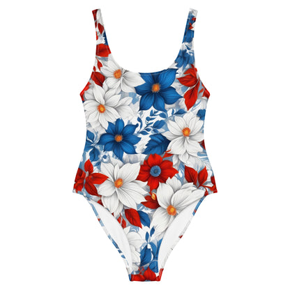 Colorful Floral 1PC Swimsuit