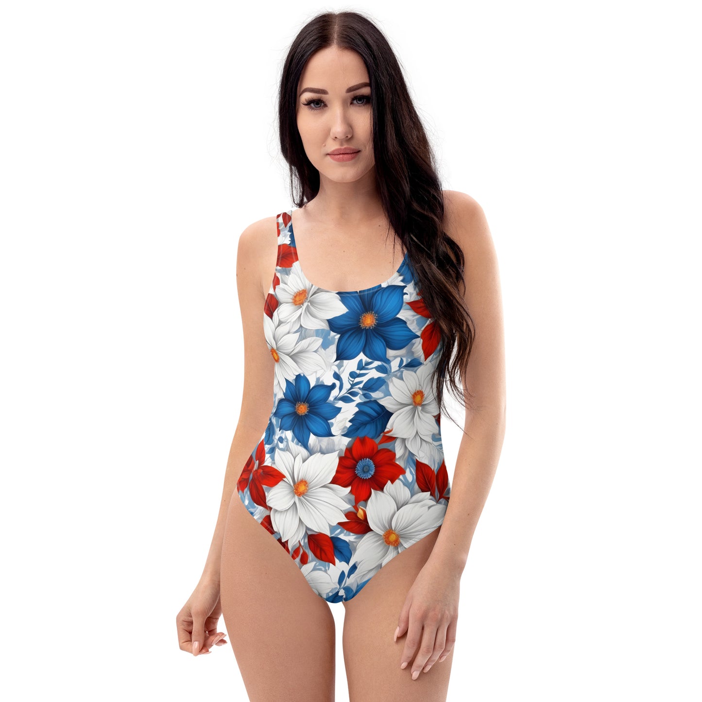 Colorful Floral 1PC Swimsuit