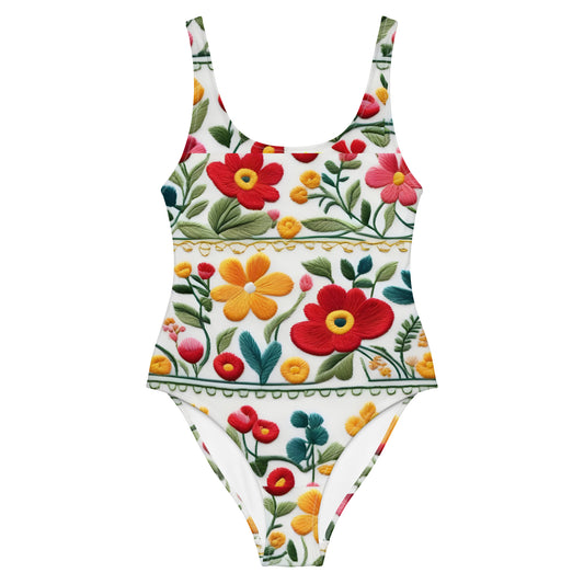 Happy Floral 1PC Swimsuit