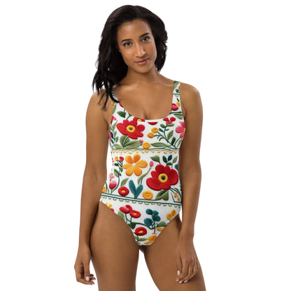 Happy Floral 1PC Swimsuit