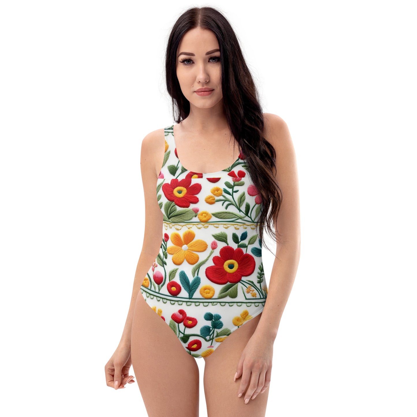 Happy Floral 1PC Swimsuit