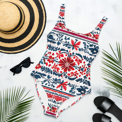 Beautiful Floral 1PC Swimsuit