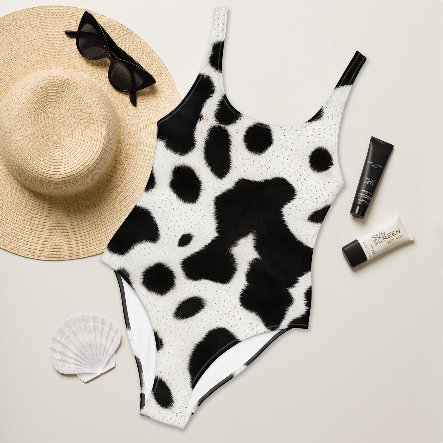 Cow 1PC Swimsuit