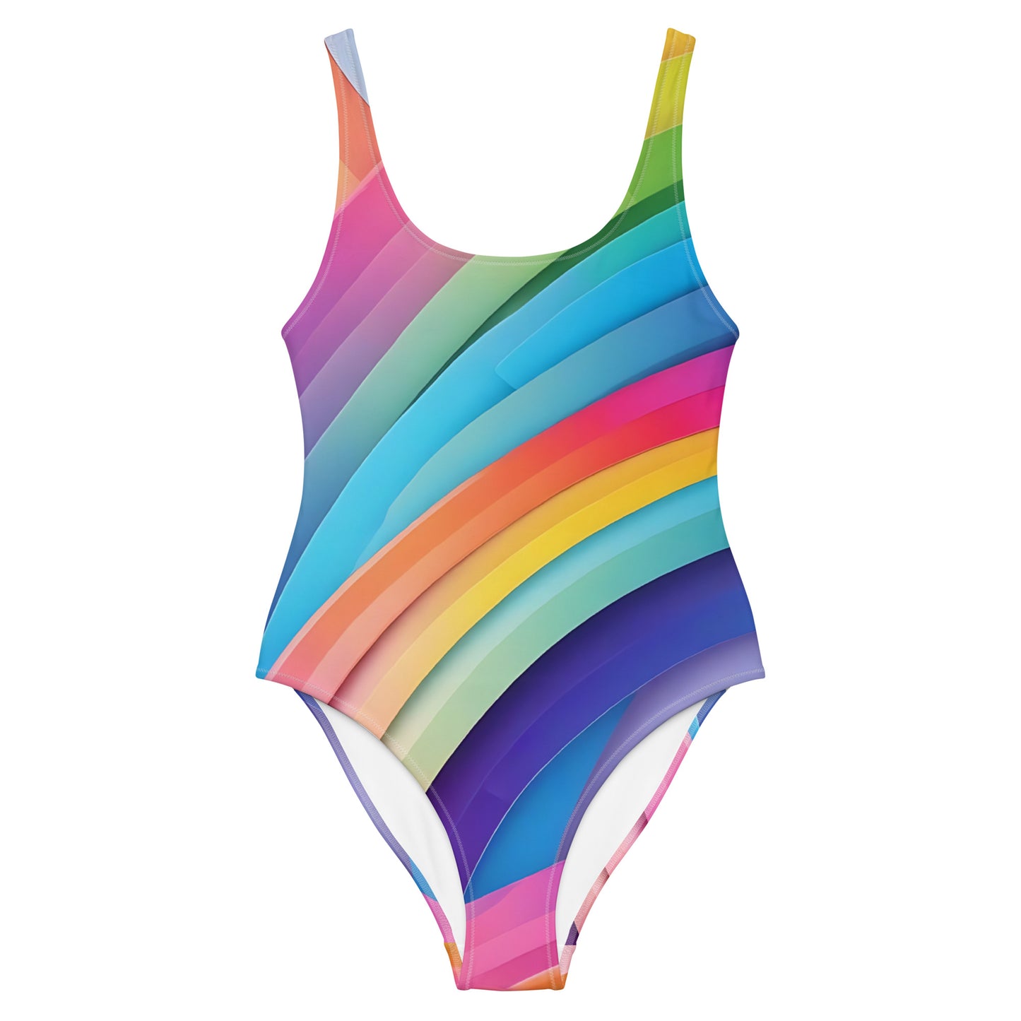 Rainbow Abstract 1PC Swimsuit