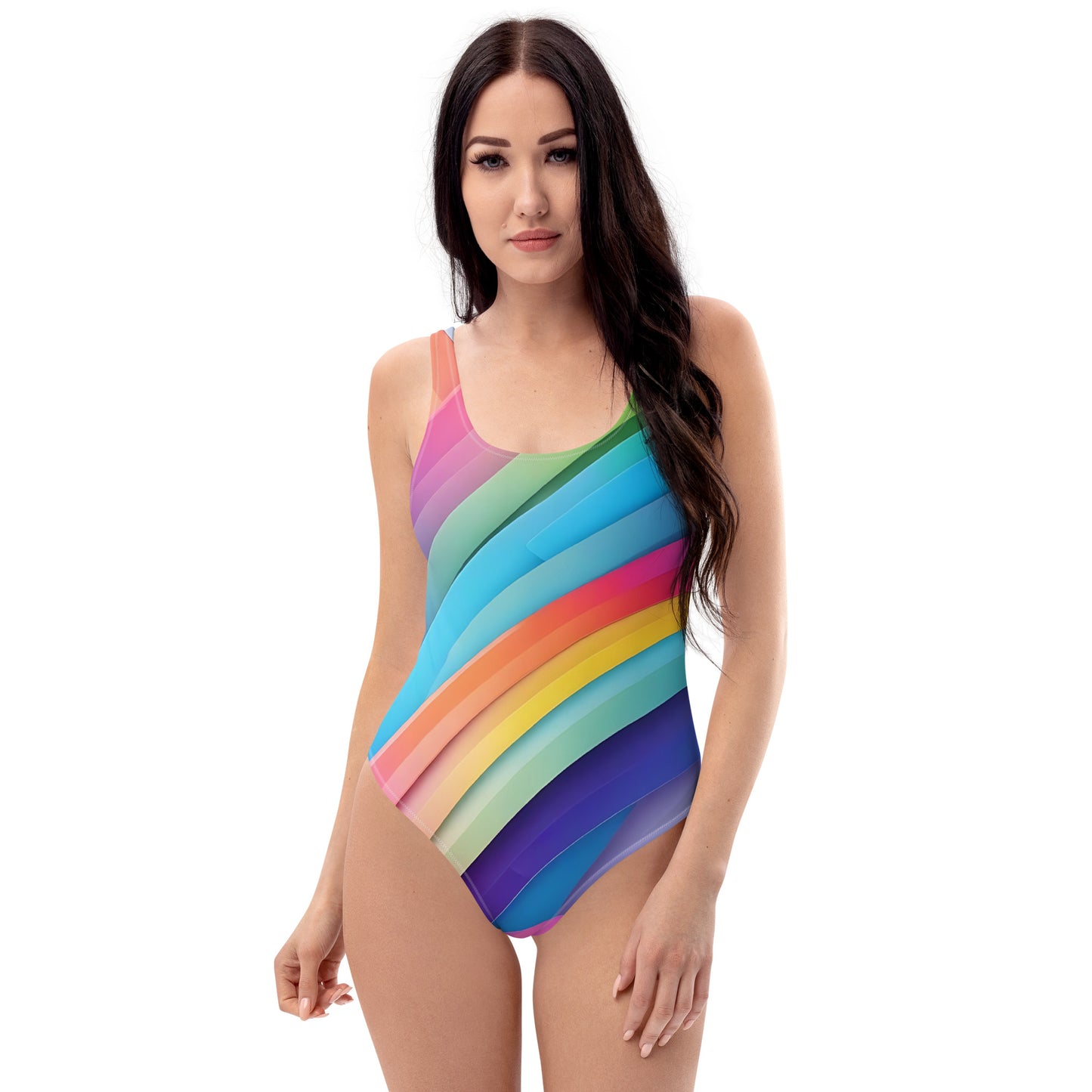 Rainbow Abstract 1PC Swimsuit