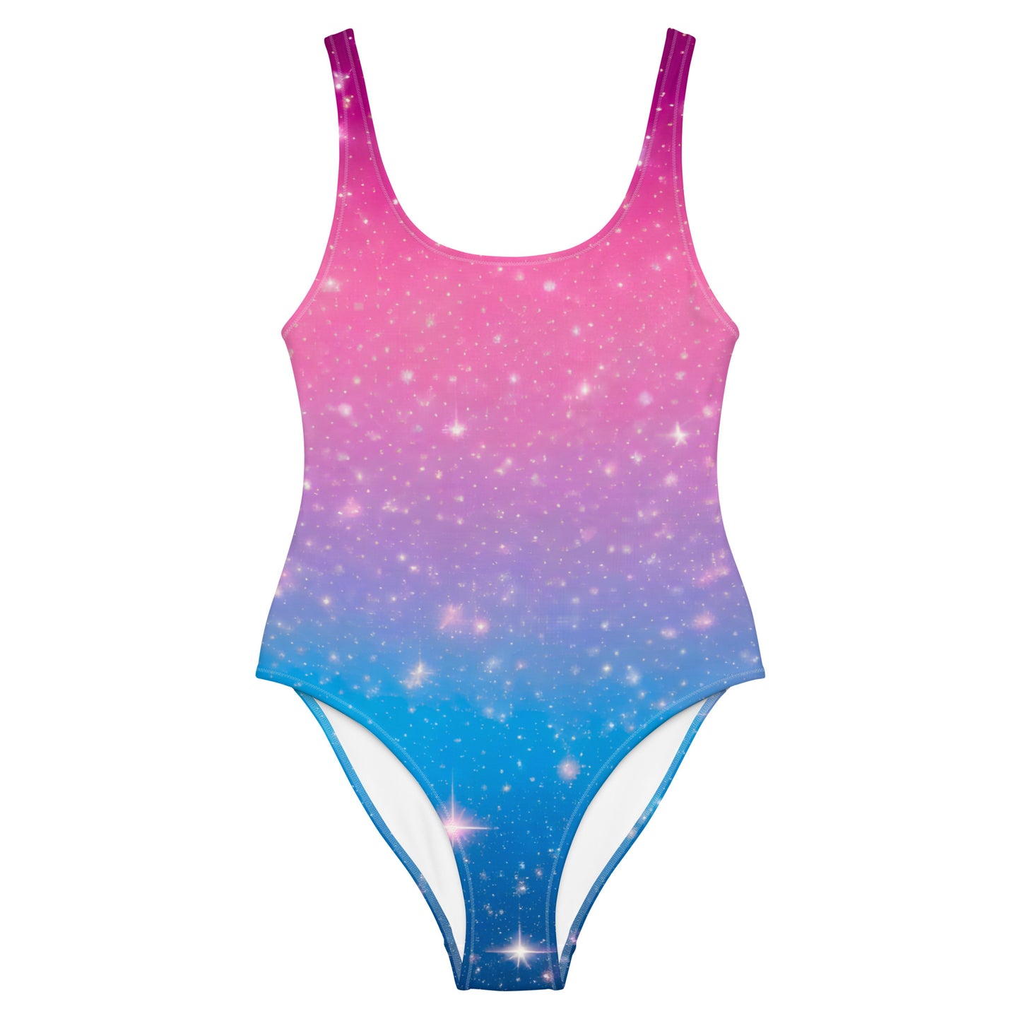 Stars on Pink and Blue 1PC Swimsuit