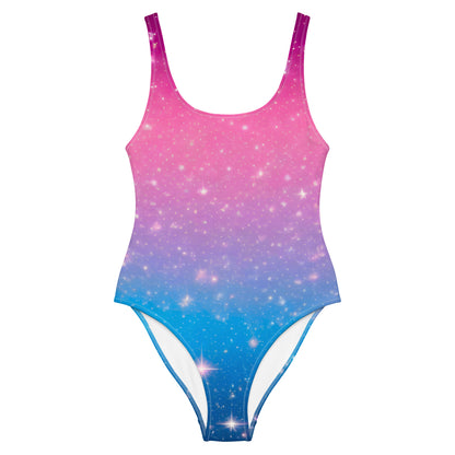 Stars on Pink and Blue 1PC Swimsuit