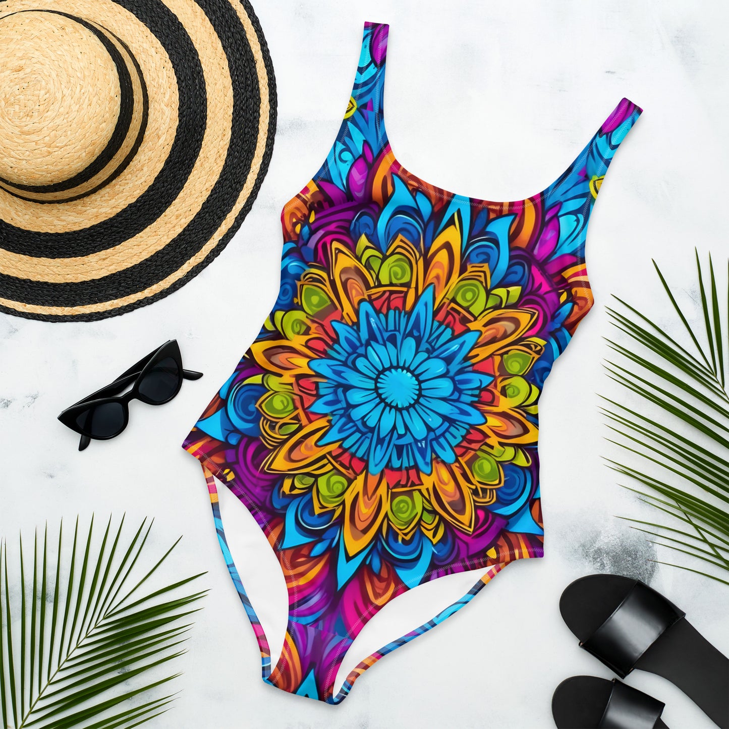 Colorful Mandala 1PC Swimsuit