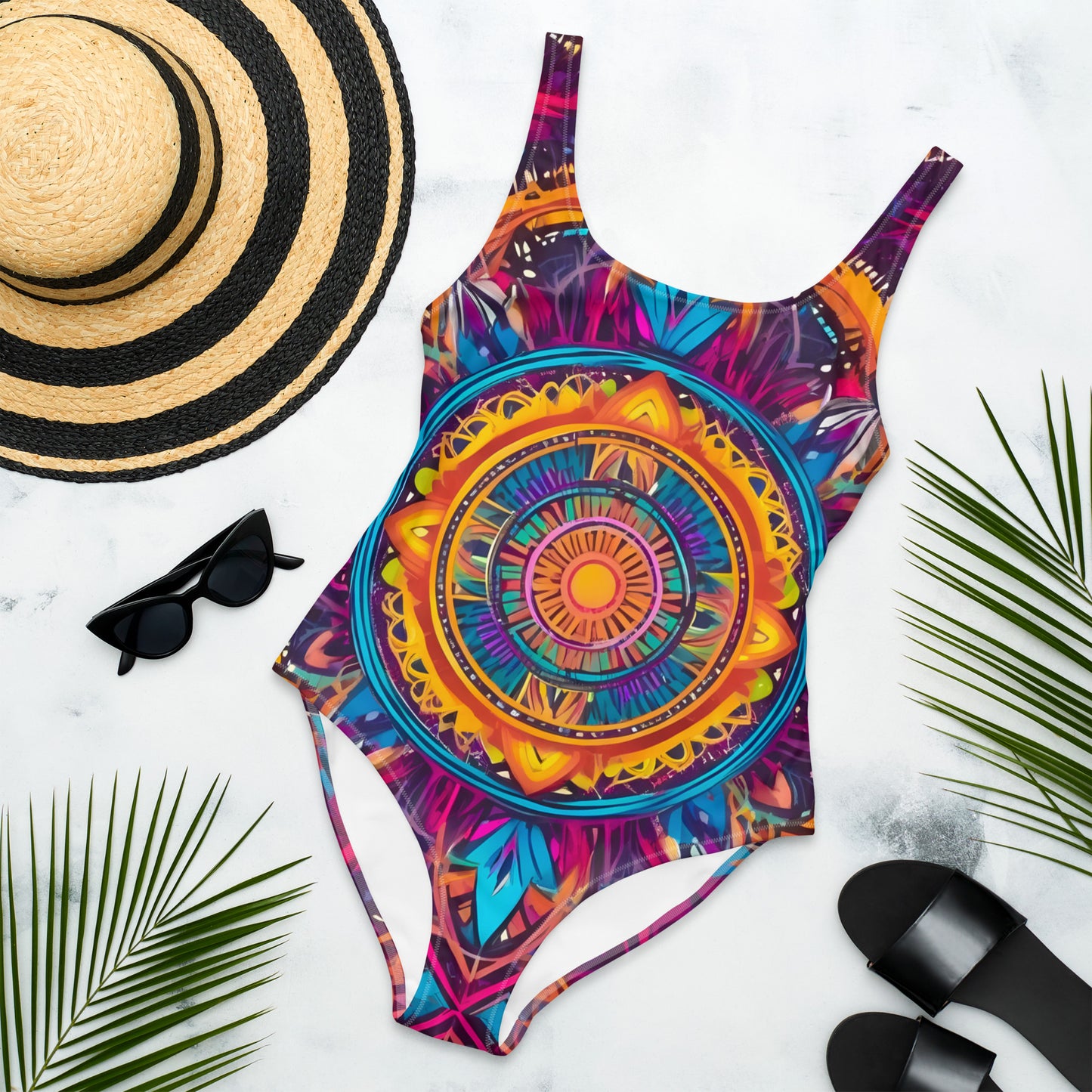 Beautiful Mandala Colorful 1PC Swimsuit