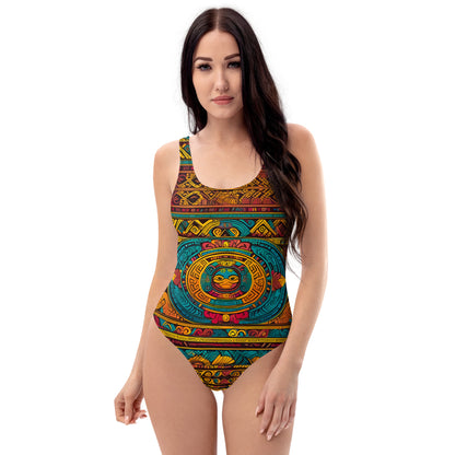 Ancient Mayan Style 1PC Swimsuit