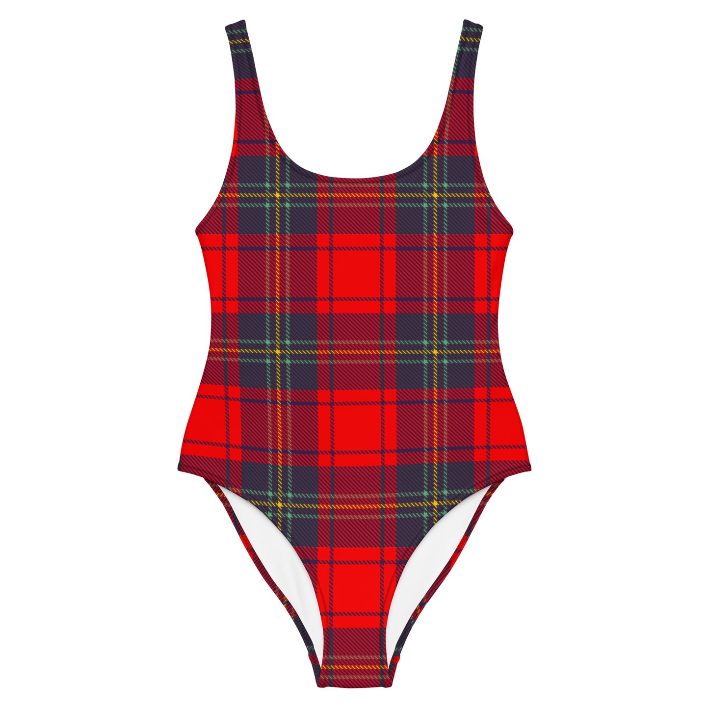 Red Plaid 1PC Swimsuit