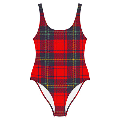 Red Plaid 1PC Swimsuit