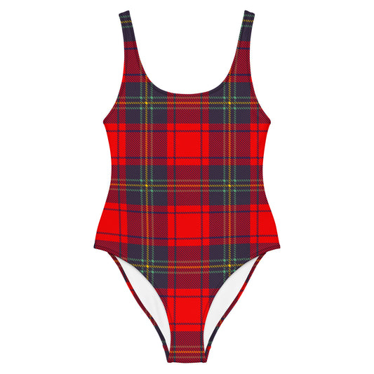 Red Plaid 1PC Swimsuit