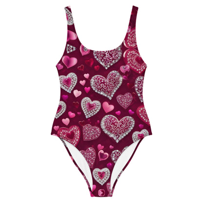 Diamond Hearts 1PC Swimsuit