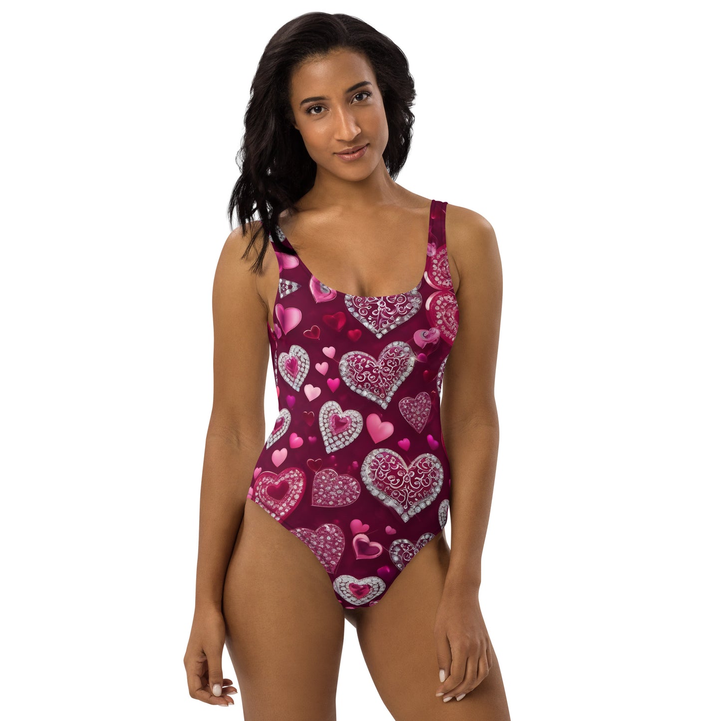 Diamond Hearts 1PC Swimsuit