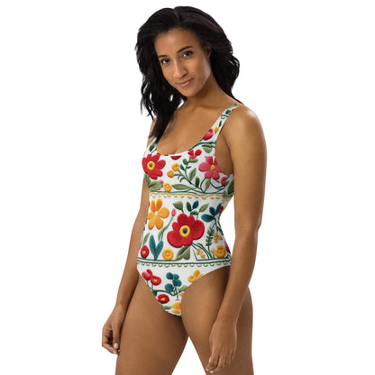 Happy Floral 1PC Swimsuit