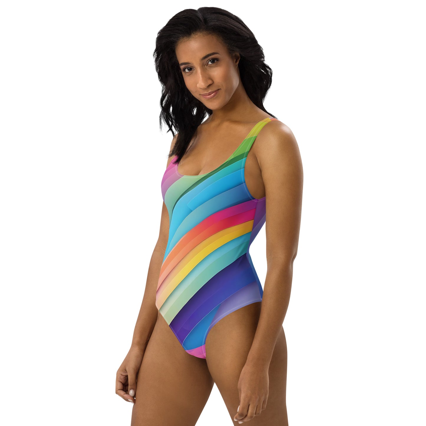 Rainbow Abstract 1PC Swimsuit