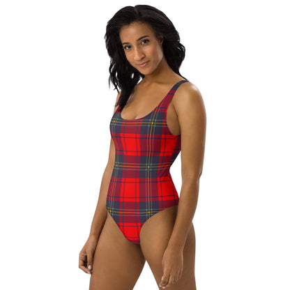 Red Plaid 1PC Swimsuit