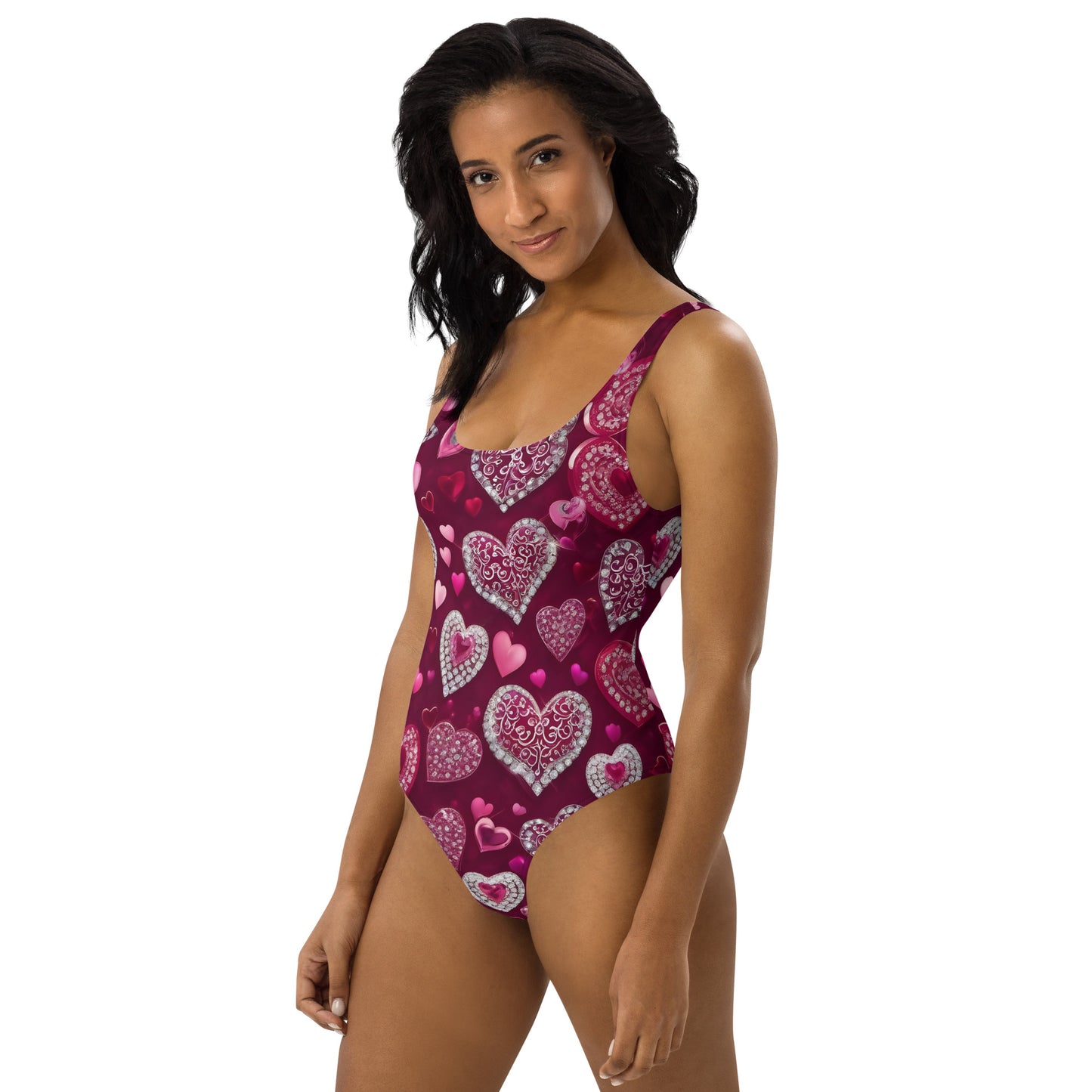 Diamond Hearts 1PC Swimsuit