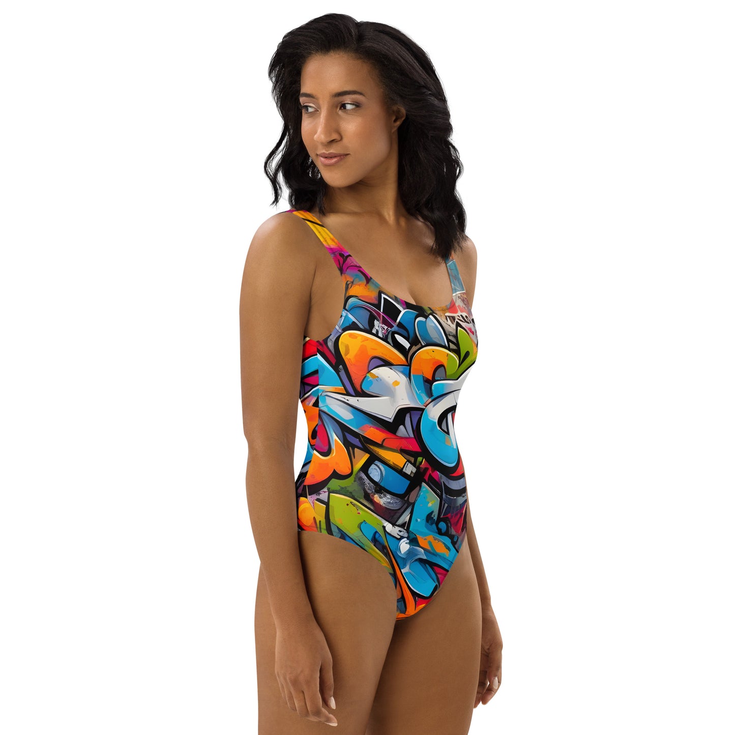 Dark Graffiti  1PC Swimsuit