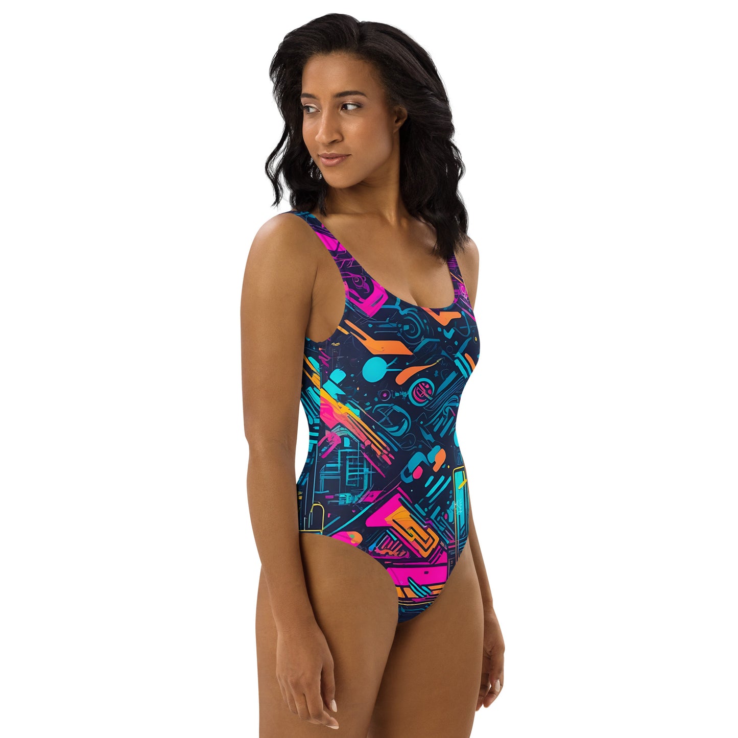 Cyber Graffiti 1PC Swimsuit