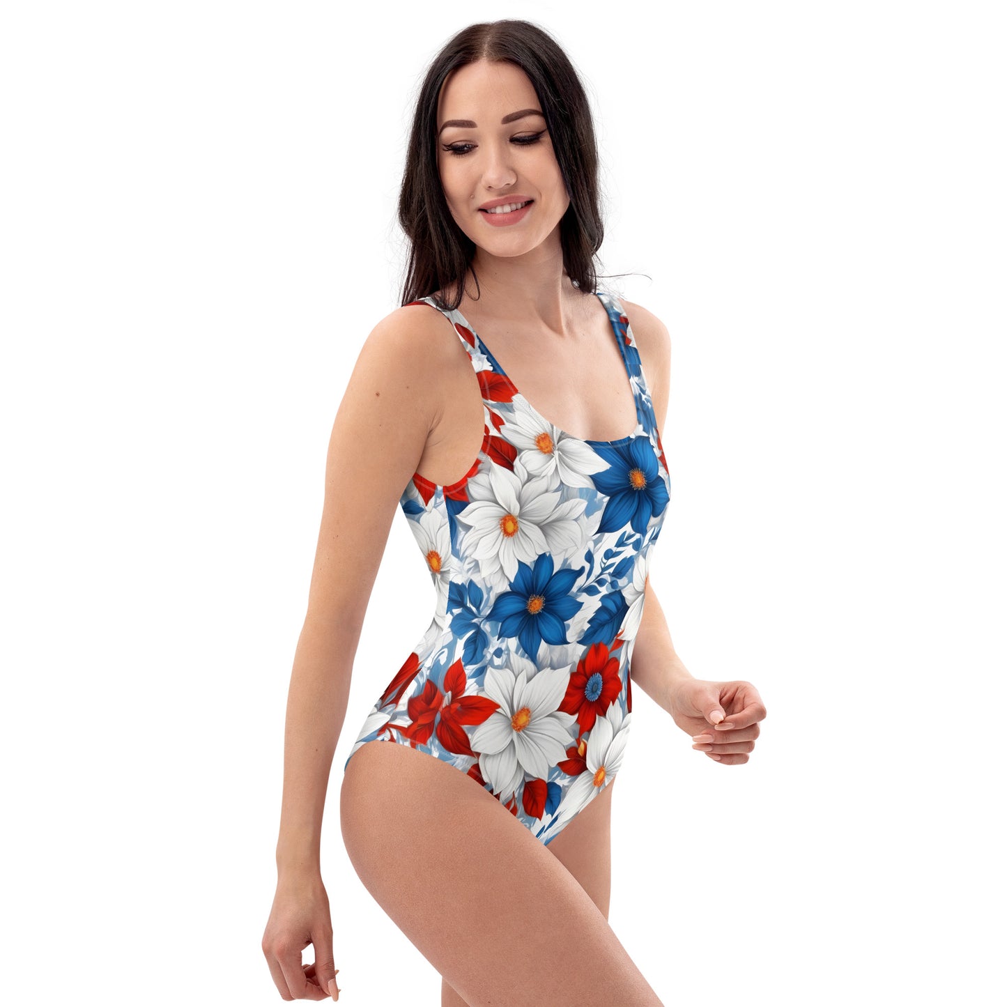 Colorful Floral 1PC Swimsuit