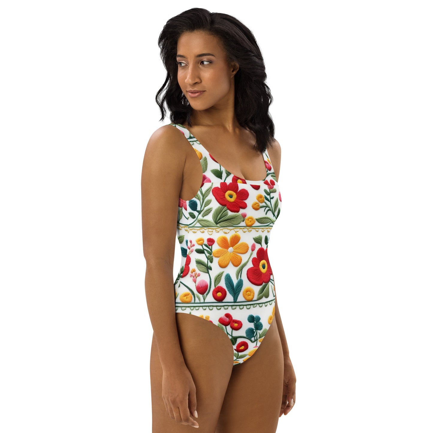 Happy Floral 1PC Swimsuit