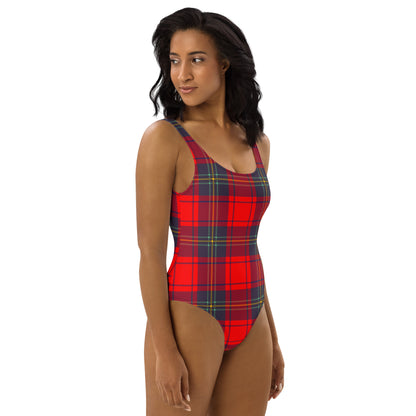 Red Plaid 1PC Swimsuit